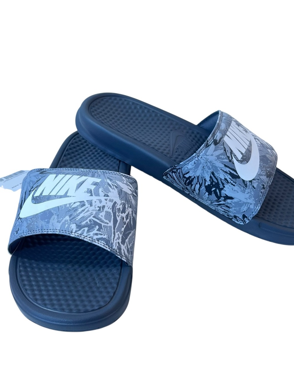 Nike Benassi JDI Slide Sandals Womens Size 12 New Dark Gray White